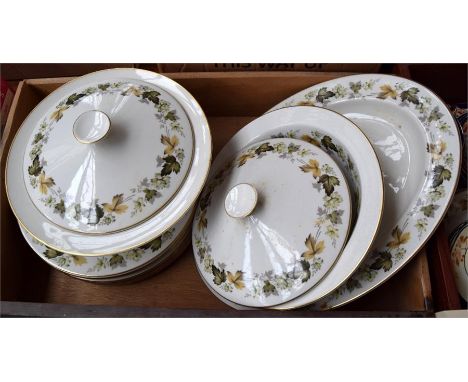 A Royal Doulton Larchmont part dinner service together with a Royal Albert part tea service, and other items