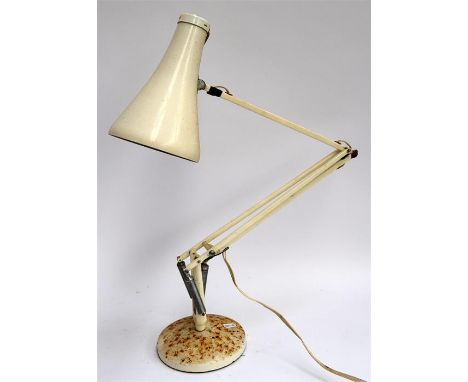 A Herbert Terry anglepoise lamp in white
