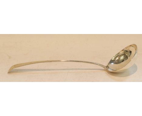 A George III Scottish Silver Soup-Ladle, by Alexander Gardner, Edinburgh, 1784, Old English pattern, 35.5cm long, 4oz 14dwt,1