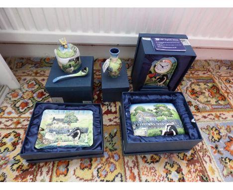 A collection of old Tupton Ware to include clock, butter dish etc (5). 