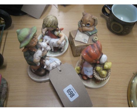 3 X HUMMEL FIGURES &amp; PENDELFIN FIGURE (A/F)