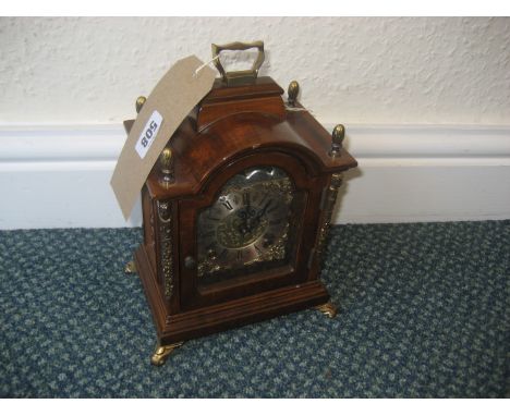 A 20th Wuba twin chime mantel clock with moon phase dial. 