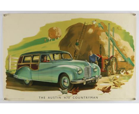 Two Austin vintage posters - 'A70' Countryman and 'Ten' The Sherborne, both flat, 19 x 29.5 inches (2). 