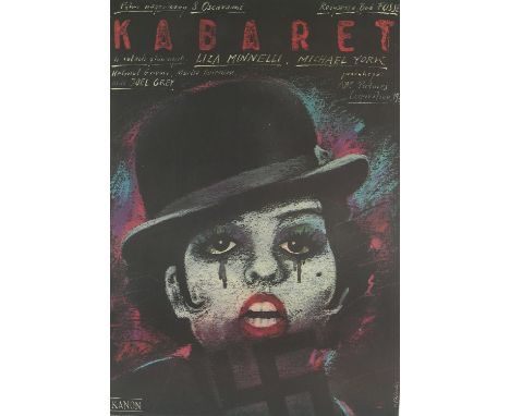 Cabaret (R-1988) Polish large film poster, on board, 26.5 x 38 inches. 