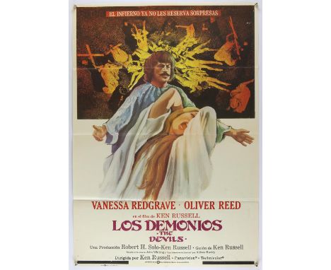 The Devils (1978) Spanish first release film poster, folded, 27.5 x 39 inches. 