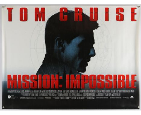Mission Impossible (1996) British Quad film poster for the first entry in the action-spy franchise, directed by Brian De Palm