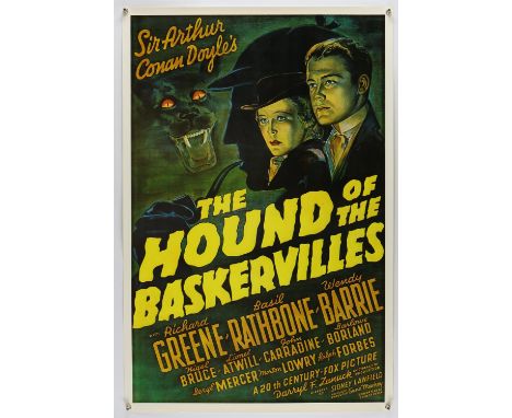 Hound of the Baskervilles (R-1975) Speciality films poster for a theatrical release of the Sherlock Holmes movie in 1975, It 