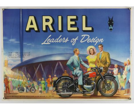 Ariel 'Leaders of Design' - Vintage advertising poster, printed in England, flat, 20 x 28 inches. 
