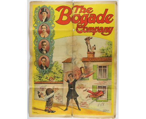 Circus - The Bogade Company - Vintage advertising poster, folded, 28 x 37 inches.  Provenance: From the W. E. Berry collectio