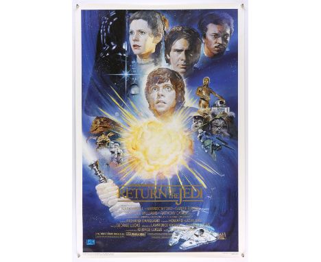 Star Wars Return of the Jedi (R-1994) 10th Anniversary Style A Kilian fan club US One Sheet, featuring artwork by Kazo Sano, 