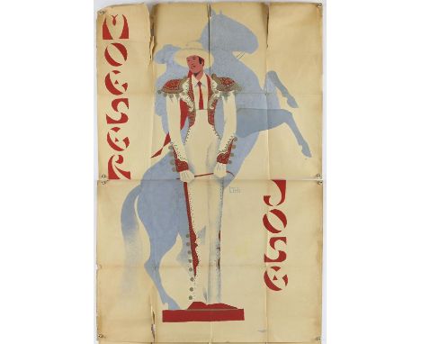 Moeser Jose - Vintage advertising poster, folded, 31 x 47 inches.  Provenance: From the W. E. Berry collection. 
