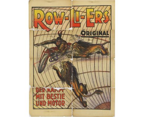 Circus - Row-Li-Ers - Two vintage advertising poster, folded, 23 x 31 inches (2).  Provenance: From the W. E. Berry collectio