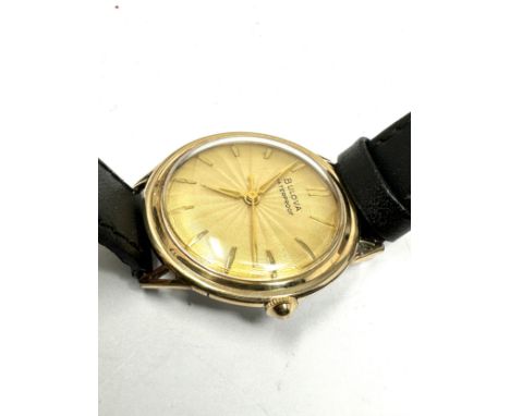 Vintage Gents Bulova waterproof wristwatch the watch is ticking 