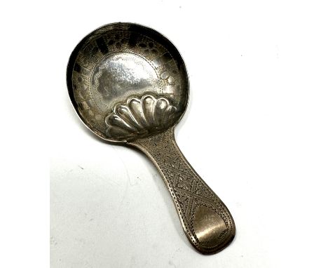 A ntique georgian silver tea caddy spoon 