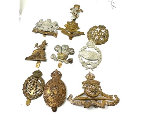 10 x Military Cap Badges inc. Tank Regt, Manchester, Army Dental Corps 