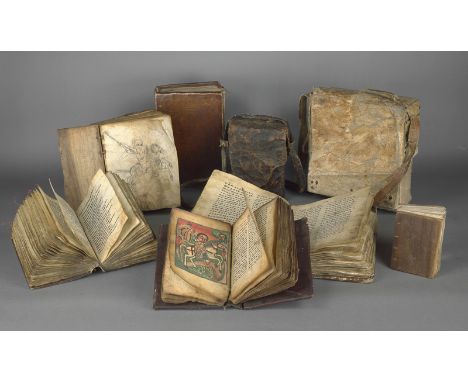 Ge'ez-Handschriften. - Konvolut von 10 äthiopischen Handschriften auf Pergament, darunter Psalterien, Bibelauszüge, liturgisc