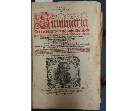 Melanchthon, Philipp. Corpus doctrinae christianae, oder summaria der rechten waren christlichen Lehre des heyligen Evangelii