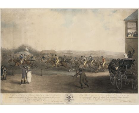 Chalon, Henry Bernard. Pferderennen. "To his Royal Highness ... Members of the Bibury Club, this print representing the Welte