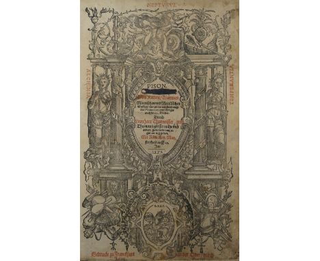 Thurneisser zum Thurn, Leonhard. Pison. Das erst Theil. Von kalten, warmen, minerischen und metallischen Wassern, sampt der v