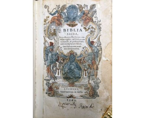 Biblia latina. - Biblia Sacra, ex postremis doctorum omnium vigiliis, ad Hebraicam veritatem et probatissimorum exemplarium f