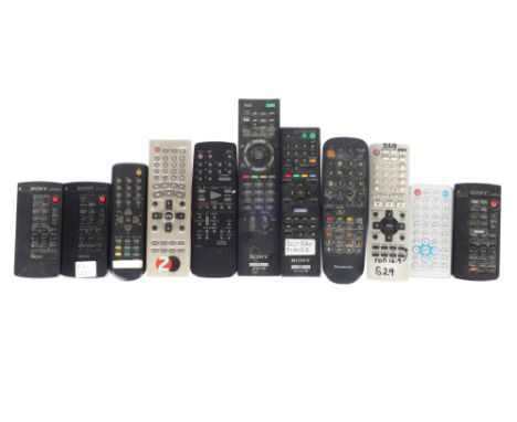 A Mixed Selection of Remote Controllers, to include remotes RMT-B107P, three RMT-814, an R-40A01, an RM-ED-45 R, together wit