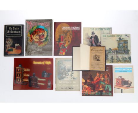 A Collection of Magic Lantern Reference Books, to include a period text book "Modern Magic Lanterns" 2nd edition, with advert