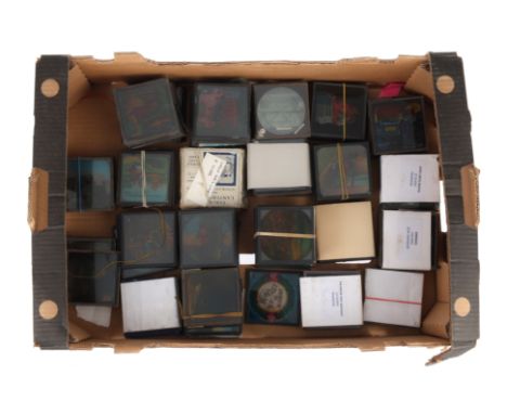Large Collection of Magic Lantern Slides, mostly incomplete and part sets of transfer print slides, various subjects