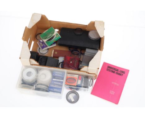 A Large Selection of Camera Filters, to include some Cokin filters, a folder of approx 30 special effects folders, stepping r