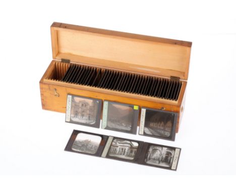 Lantern Slides Continental Size Box containing mainly J Levy &amp; Cie of Paris lantern slides showing scenes in the Pyrenees
