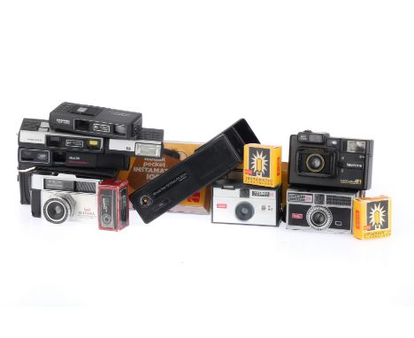 A Selection of Instamatic and Cartridge Loading Cameras comprising a Kodak Instamatic 304, an Instamatic 50, a boxed Pocket I