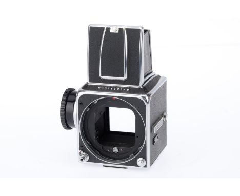 A Hasselblad 500C Camera Body, black, serial number TV45602, body G, viewfinder works nicely, body only, not further tested.