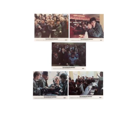 Quadrophenia 5 Lobby advertising cards showing scenes from the Quadrophenia film c1979, based on The Who's 1973 rock opera. O