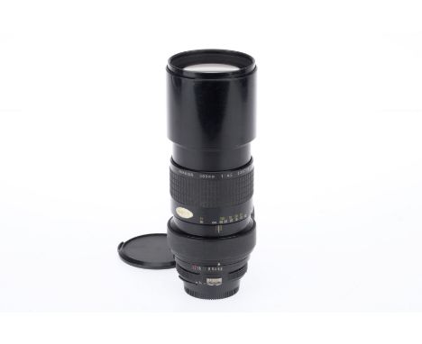 A Nikon Nikkor f/4.5 300mm Ai Lens, black, serial number 535738, barrel G, aperture and focus action G, optics G with light d