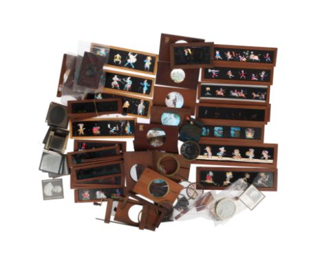 Large Collection of Magic Lantern Slides, Wooden framed slides, various subjects, spares repairs
