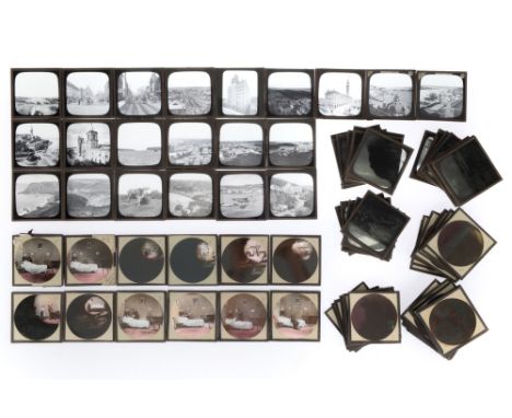 Lantern Slides Story group, "For Mothers Sake) (40) World Travel set, Malta, France, Jersey, Australia (44) Very Good