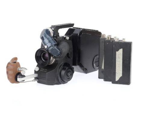 An Aaton LTR54 Super 16mm Motion Picture Camera, black, serial no. B153, with P.Angenieux Retrofocus Type R62 f/3.5 14.5mm le
