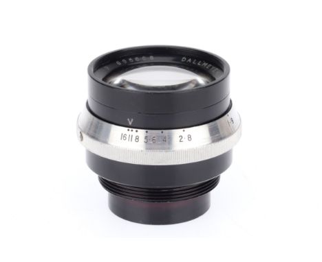 A J. H. Dallmeyer Super Six f/1.9 63mm Lens, black/chrome, serial no. 695668, body, VG, one element sounds slightly loose whe