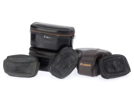 A Group of Camera Cases, to include two Canon Demi C cases, G, a Canon ERC, and some soft cases.