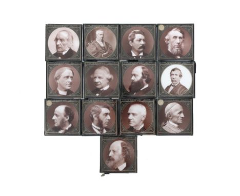 Woodbury Series Lantern Slides 13 3x3 inch lantern slides from the Woodbury series. Including: Alfred Tennyson, David Livings