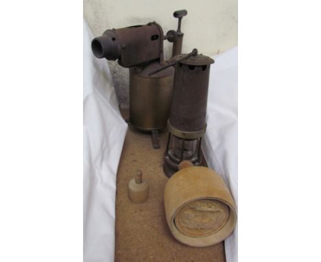 A John Davis & Son (Derby) Ltd All Saints Works Derby, Davis Kirkby Miner's Lamp No.2A together with a Max Sievert Patent No.