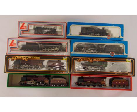 A quantity of OO gauge engines to include Lima, Airfix, Mainline and Hornby all boxes (two replacement boxes) (8)
