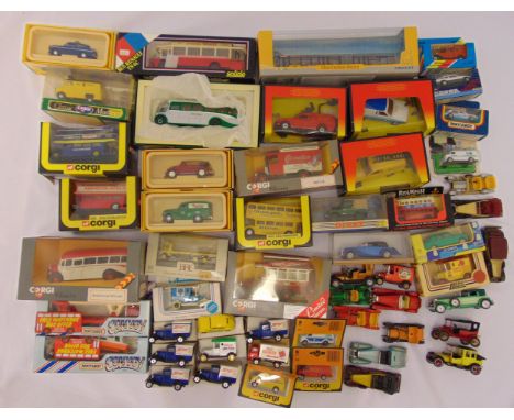 A quantity of diecast models to include Corgi, Matchbox and Vanguard, some in original packaging (54)