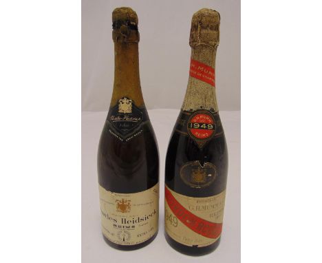Mumm Corden Rouge vintage 1949 champagne and Charles Heidsieck vintage 1947 champagne