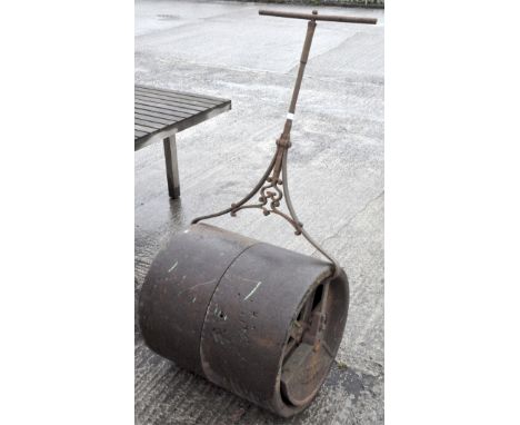 A large T Green &amp; Sons metal garden roller, no 6561, 150cm