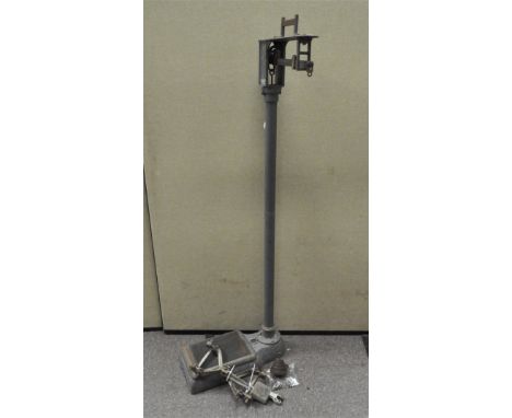 A large set of weighing scales, no 10/767, with a set of weights, 165cm high