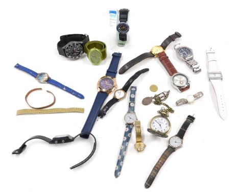 A quantity of watches, to include Casio Digital, Citizen Eco Drive (AF), Kahuna, etc., in fitted jewellery box. 