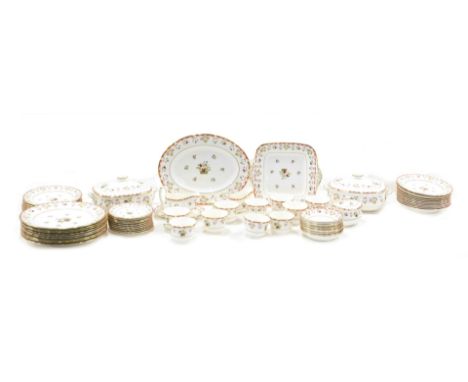 A Wedgwood Bianca pattern part dinner service, made for The Colonial Williamsburg Foundation, to include tureens, cups, sauce