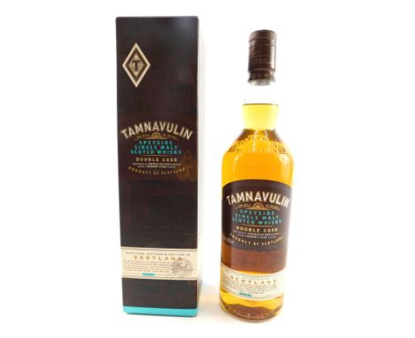 A bottle of Tamnavulin Speyside single malt Scotch whisky, double cask, batch number 0308.