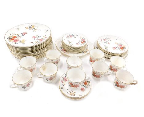 A Royal Albert New Romance China Garden pattern part tea and dinner service.