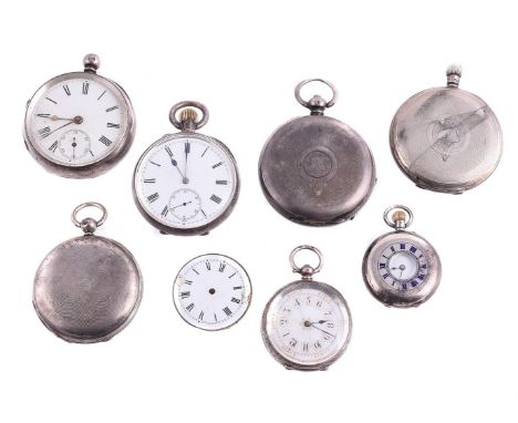 
	
		A COLLECTION OF WHITE METAL POCKET WATCHES
		To include silver examples, recommended for spares and repairs purposes onl